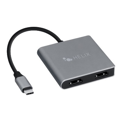 HELIX ProSeries USB Connect 4-in-1 USB-C® Adapter with Dual HDMI®, USB-C®, and USB-A 3.0 in Gray