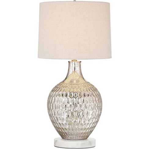 Tall glass store bedside lamps