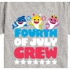 Boys' - Baby Shark - Fourth Of July Crew Short Sleeve Graphic T-Shirt - image 2 of 4