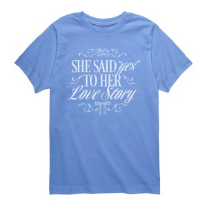 Boys' - Instant Message - Yes To Her Love Story Short Sleeve Graphic T-Shirt - 1 of 4