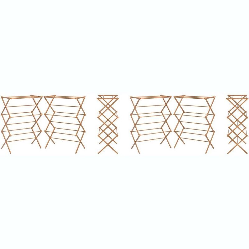 Wooden Clothes Drying Rack - Hang Rack for Clothes - Laundry Rack for Clothing Drying Natural - Homeitusa, 3 of 4