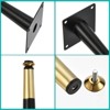 Unique Bargains Metal Sofa Furniture Leg with Screws for Cupboard Table 4 Pcs - 4 of 4