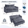 RISOKEYS Convertible Sofa Bed - 3-in-1 Multi-Functional Velvet Couch Pull-Out Bed, Sofa with Adjustable Backrest, Perfet for Living Room - 3 of 4