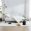 Twin Size Upholstered Daybed with Ribbed Tufted Backrest - 4 of 4