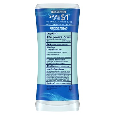 Degree Advanced Montionsense Shower Clean 72-Hour Antiperspirant &#38; Deodorant - 2.6oz/2pk_3