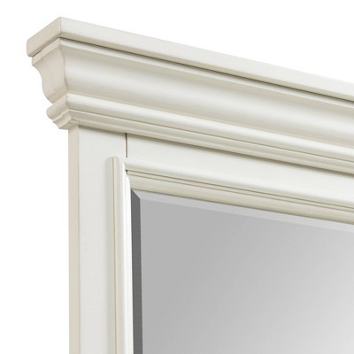 Transitional White 9-Drawer Horizontal Dresser with Mirror