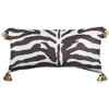 14"x26" Oversized Faux Suede Lumbar Throw Pillow with Tassels, Duck Feather Filled - Edie@Home - 2 of 4