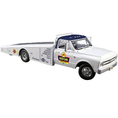 1967 Chevrolet C-30 Ramp Truck "OK Used Cars" White with Blue Top 1/18 Diecast Model Car by ACME
