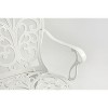 Vynxaria White Patio Bench - 33.80'' W x 22.40'' D x 34.60'' H - 4 of 4