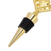 Unique Bargains Bottle Stoppers Zinc Alloy PTR Gold Tone Black 4.13"x1.57"x0.79" 1Pcs - 3 of 3