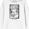 Seven Deadly Sins Manga Meliodas Character Art Long Sleeve White Adult Hooded Sweatshirt - 2 of 3