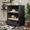 FUFU&GAGA Black Double-Layer Semi-Open Hamster House in Furniture Style - 2 of 4
