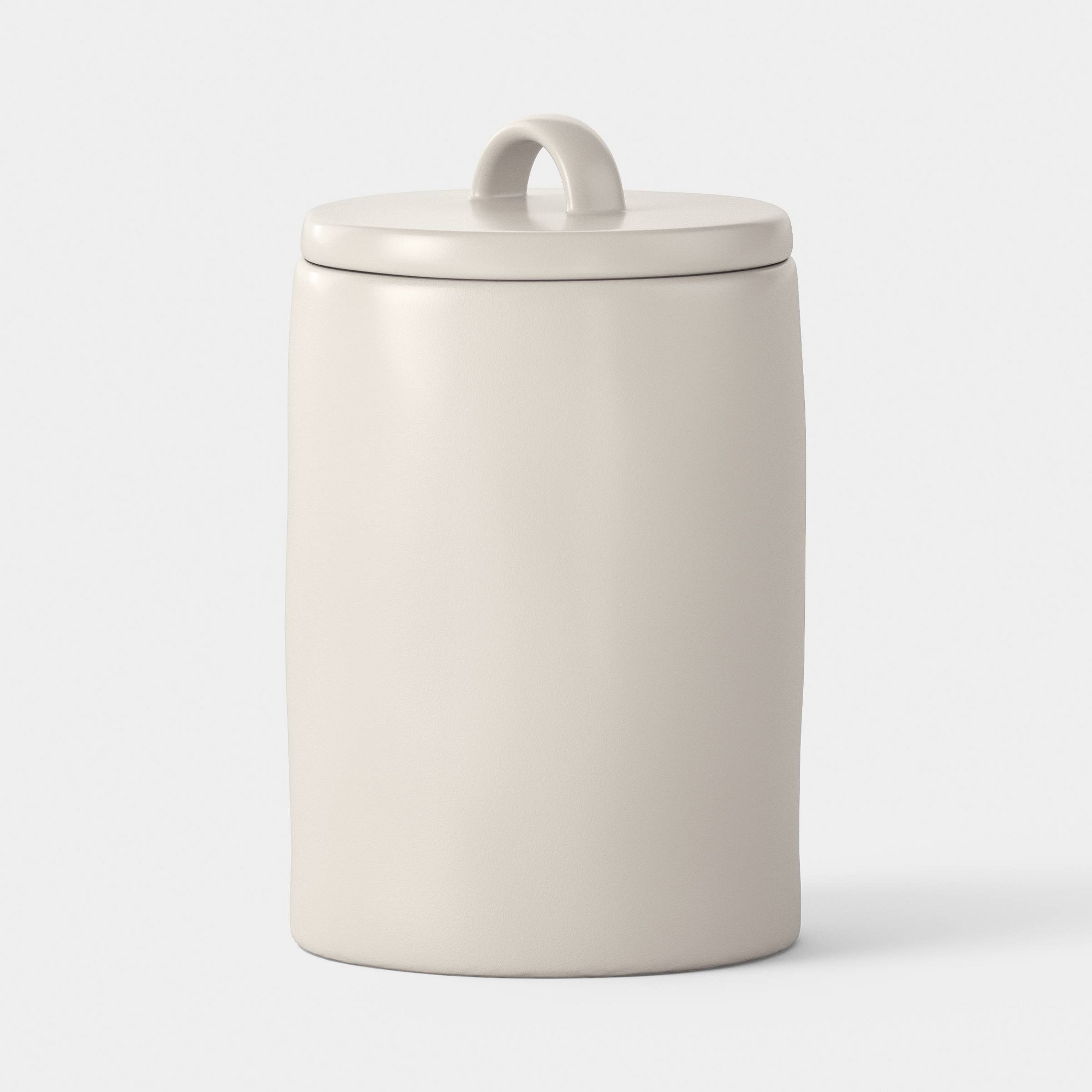 24oz Canister Aralia White Ceramic Small Cream - Threshold™