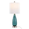 LumiSource: Bottega 22" Seeded Glass Lamps with Linen Drum Shades, UL Listed (Set of 2) - 3 of 4