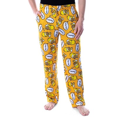 the Simpsons The Simpsons Mens Yellow Jogger Style Sleep Pants Pajama  Bottoms