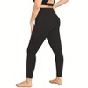 Clearlove Women's Plus-Size Fleece-Lined Thermal Yoga Pants High Waisted Cold Weather Leggings with Brushed Interior - 4 of 4