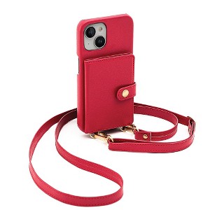 Bryten Silverlake Vegan Leather Wallet Crossbody Phone Case for iPhone 14 / iPhone 13 - 1 of 4
