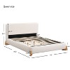 Christopher Knight Home Marry White Boucle Upholstered Wood Bed - 3 of 4