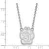 Black Bow Jewelry 14k White Gold South Dakota Coyotes NCAA Necklace 18 Inch - 2 of 4