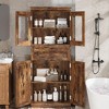 GustoWave Storage Cabinet with Doors and Shelves, Tall Bathroom Cabinet with Drawer, Freestanding Floor Pantry Cabinet, for Laundry Room, Kitchen - 2 of 4