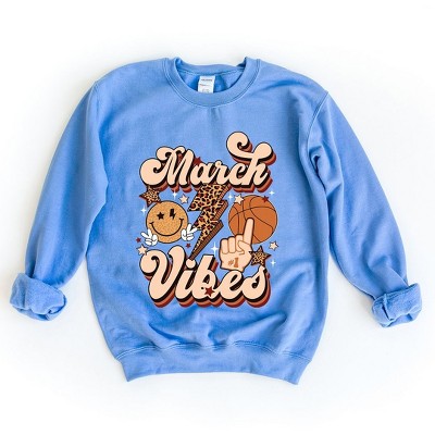 Simply Sage Market Women's Graphic Sweatshirt March Vibes Basketball Cheetah