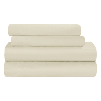 300 Thread Count Rayon From Bamboo Solid Deep Pocket Bed Sheet Set by Blue Nile Mills