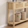 Fluted Console Table with 2 Drawers, Entryway Table for Living Room, Hallway, Foyer - 4 of 4