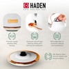 Haden Heritage 4 Slice Wide Slot Stainless Steel Toaster Bundled with 1.7 Liter Stainless Steel Electric Water Kettle, Ivory & Copper - 4 of 4