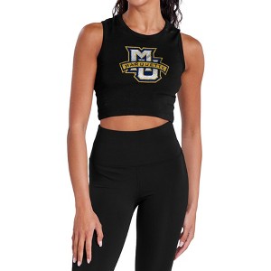 Women's Marquette University Distressed Primary Logo Sleeveless Crop Top Tank - 1 of 4