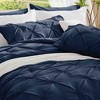 BAGOKIE 3 Pieces Floral Pinch Pleat Bed in a Bag Comforter Set for All Season - 3 of 4