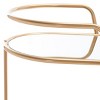 Midas 2 Tier Oval Bar Cart - BCT8008A - Gold/Mirror - Safavieh - 3 of 4