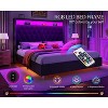 LED Frame with 53.2" Storage Headboard,USB Ports,No Box Spring Needed - 4 of 4