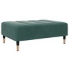 vidaXL Footstool Dark Green 30.3"x21.7"x12.2" Velvet - 2 of 4
