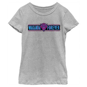 Girl's Black Panther: Wakanda Forever Logo Banner T-Shirt - 1 of 4