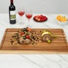 24x18 Inch Acacia Wood Cutting Board – Thick Butcher Block with Juice Groove & Handles, Perfect for Meat Prep, Cheese - 2 of 4