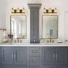 LLHZSY Dimmable Square Bathroom Crystal Vanity Light Wall Sconces - 3-Light - Black&Gold - 3 of 4