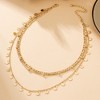 HTUTWOO Gold Layered Necklaces for Women,Fashion Figaro Chain Round Bead Stacking Clavicle Chain Sequin Pendant Necklace Jewelry Set Gifts for Friends - 4 of 4