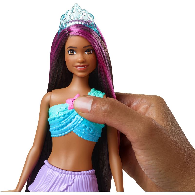 Barbie Dreamtopia Twinkle Lights Mermaid Doll - Brown Hair, 4 of 9