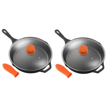 Commercial Chef Pre-seasoned Cast Iron 3-piece Skillet Set, 6inch 8inch 10  Inch, Black : Target
