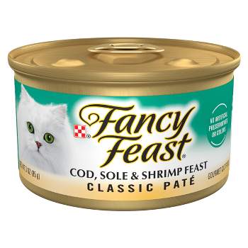 Purina Fancy Feast Classic Paté Gourmet Wet Cat Food with Fish Flavour Feast - 3oz