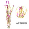 Unique Bargains Plastic Fish Tank Aquarium Decorations Artificial Water Plants Pink 11.81" 5 Pcs - image 3 of 4