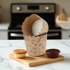 Unique Bargains Disposable Baking Cups Wood Pulp Paper PE Coating Reddish Brown Khaki 2.36"x1.77" 50 Pcs - 2 of 4