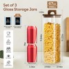 Glass Storage Containers With Lids, 3 Set of 67oz Food Jars With Acacia Wood Lids, Glass Canister for Pantry Spaghetti Rice Sugar Tea Coffee Beans - 2 of 4