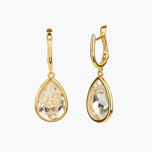 Bearfruit Jewelry Sterling Silver 18k Gold Plated Camille Teardrop Earrings - 1 of 4