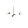 Elegant Lighting Briggs 32 inch pendant in brass with clear shade - 3 of 4