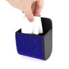 Unique Bargains Universal Car Trash Can Hanging Trash Bin Faux Leather Rhinestones 1 Pcs Black Blue - 4 of 4