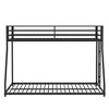 Gulches Classic Twin over Full Low Profile Metal Bunk Bed - Black, with Interchangeable Ladder & Guardrails, No Box Spring Needed - 3 of 4