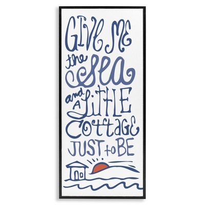 Stupell Industries Sea & Cottage Beach Life Calligraphy, 13" x 30"