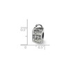 Black Bow Jewelry Sterling Silver Born to Shop, Shopping Bag Bead Charm - 2 of 3