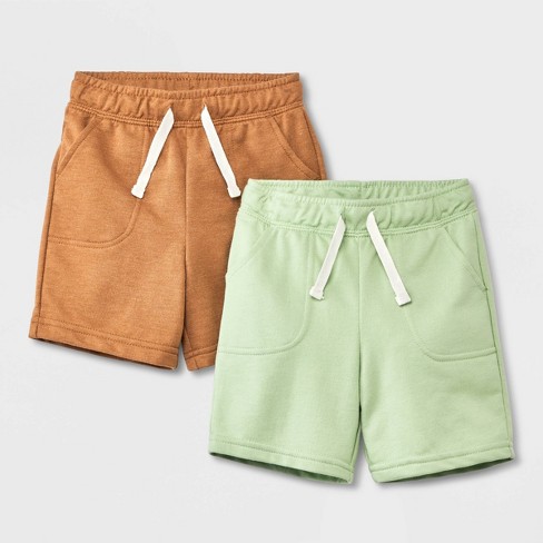 2pk Pure Cotton Jersey Shorts